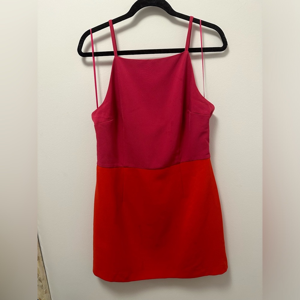 French connection “whisper light colorblock tank dress”